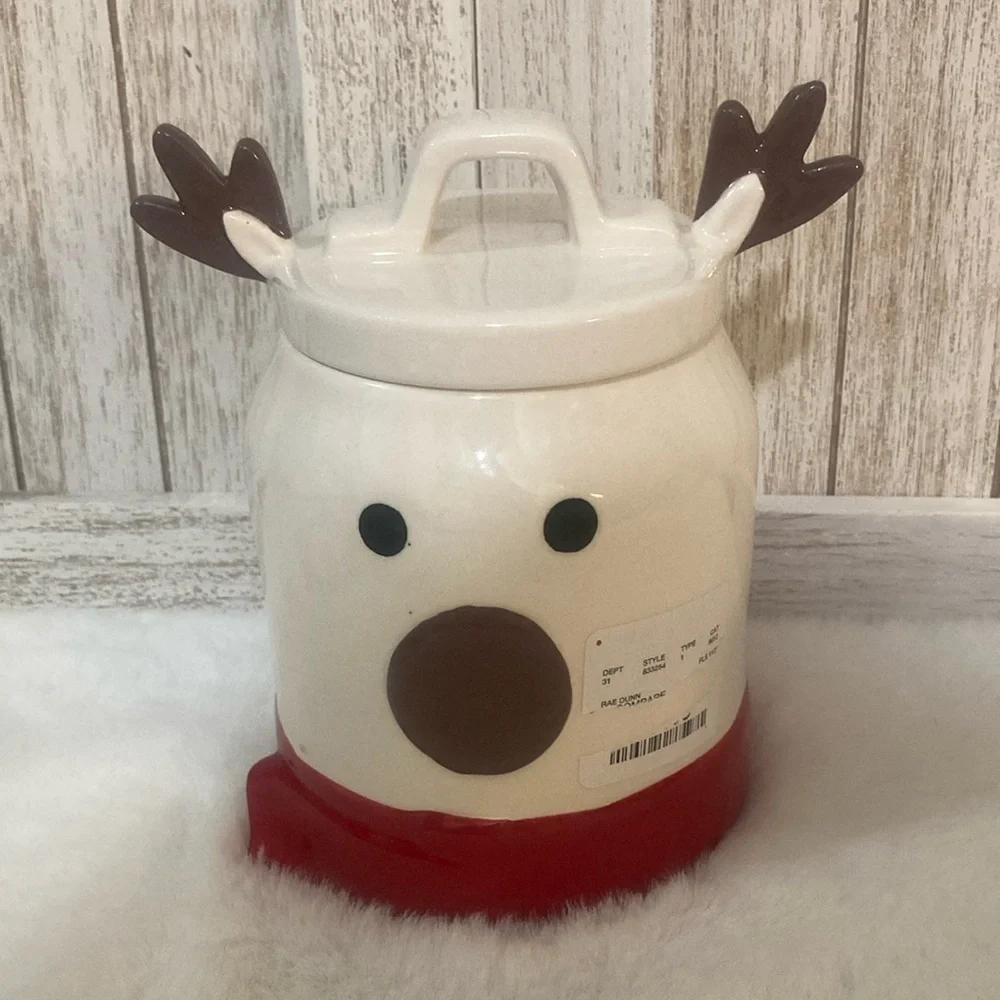 Rae Dunn Reindeer Holiday Treats Canister
